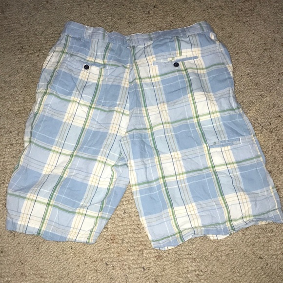 light blue and green w.r. gass plaid shorts - Picture 2 of 2